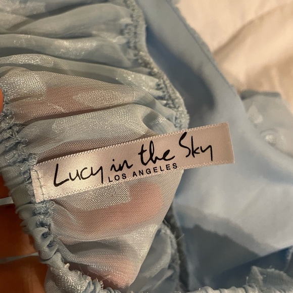 Lucy in the sky off the shoulder wrap top with long sleeves. - Picture 3 of 4